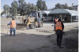 بلدية غزة تشرع بتطوير موقف سيارات السرايا 