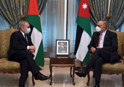 اشتية يبحث مع نظيره الأردني تعزيز التعاون والتنسيق المشترك بين البلدين