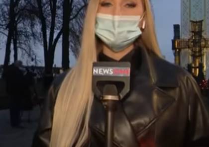 الهجوم على صحفية أوكرانية خلال بث مباشر ..فيديو
