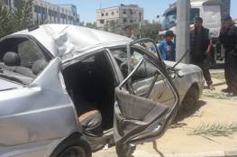 وفاة طفل وإصابة 8 آخرين في حادث مروري على شارع صلاح الدين وسط القطاع