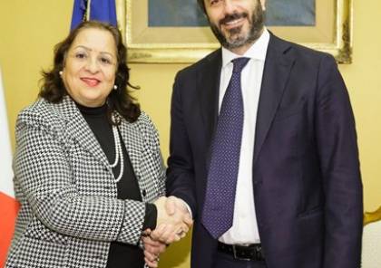 سفيرة فلسطين لدى ايطاليا تلتقي رئيس البرلمان الجديد