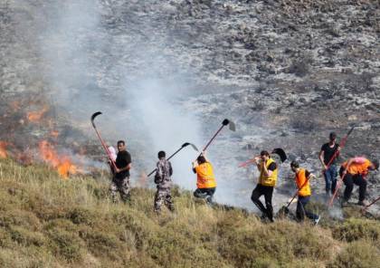 إخلاء مستوطنين من "يتسهار" بسبب حريق أشعله شبان فلسطينيون