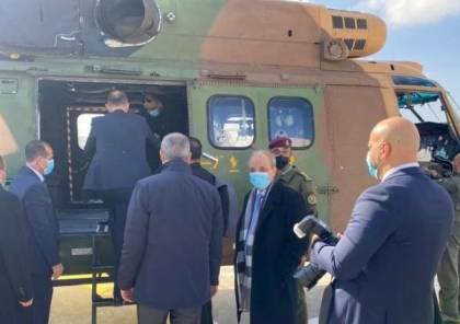مروحية اردنية تهبط في مقر الرئاسة برام الله لنقل الوفد الفلسطيني الى العقبة