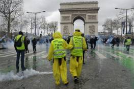 فرنسا: متظاهرون يلوّحون بالأعلام الفلسطينية في مظاهرة "السترات الصفراء"