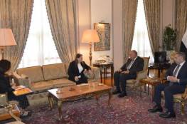 وزير الخارجية المصري يستقبل فدوى البرغوثي