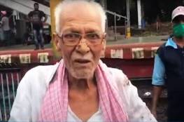 الهند:  إنقاذ عجوز من الموت دهسا بعجلات القطار بأعجوبة (فيديو)