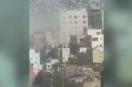 بالفيديو: مصرع 5 أشخاص و إصابة 14 إثر انهيار مبنى في عمان 