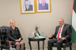  الشيخ يلتقي بسفيرة فنلندا لدى فلسطين