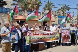 غزة: وقفة تضامنية مع الأسرى المضربين عن الطعام