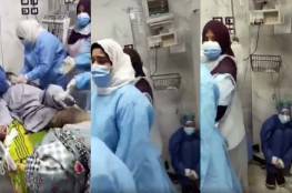 شاهد ممرضة مستشفى الحسينية تقف عاجزة بعد انقطاع الأكسجين عن مرضى كورونا