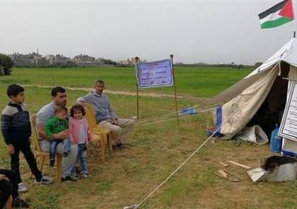 غزة: خيام قرب الحدود مع اسرائيل للمطالبة بحق العودة