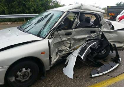 إصابة 4 مواطنين بحادث سير في خانيونس جنوب القطاع