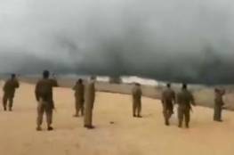 فيديو.. مواقع دولية وعبرية تزعم : عاصفة تحمي إسرائيل من داعش