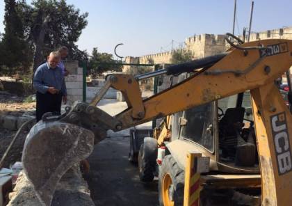 القدس: هدم مبنى قيد الانشاء في "العيسوية"