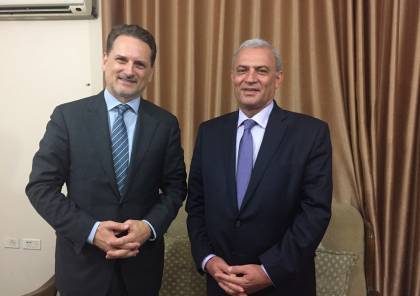 نائب رئيس الوزراء يلتقي مفوض الاونروا في غزة 
