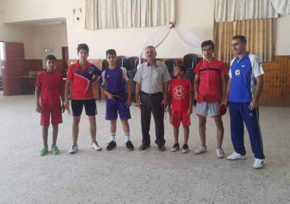 ناشئين كرة الطاولة يستعد في غزة للبطولة العربية في القاهرة