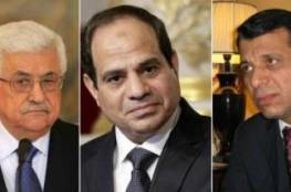 خبراء إسرائيليون يزعمون : دحلان ورقة "الطلاق" بين عباس والسيسي