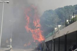 اصابات باندلاع حريق هائل في متنزه باريحا