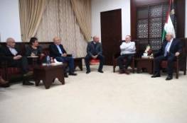 رام الله : الرئيس عباس يستقبل وفدا اسرائيليا