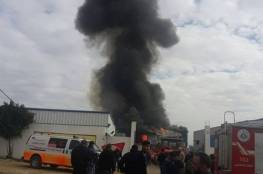 اصابة في حريق بمصنع شمال غزة