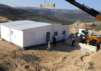 البيت الاول بمستوطنة "عميحاي" الجديدة جنوب نابلس على ارض فلسطينية خاصة