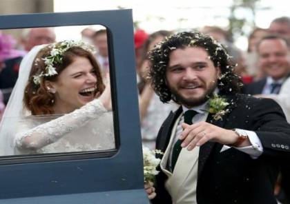 بطلا "صراع العروش" كيت هارينغتون وروز ليسلي يتزوجان في اسكتلندا