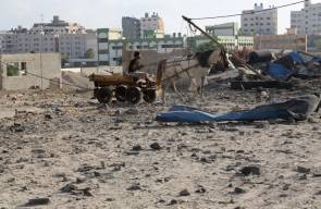 آثار الدمار بعد القصف علي غزة