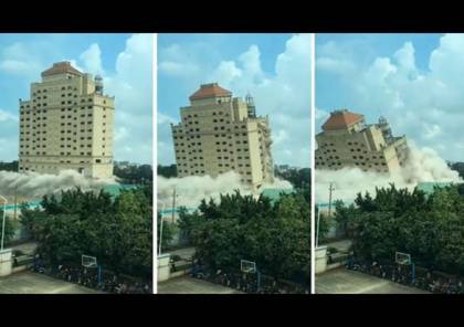 فيديو.. تدمير فندق من الدرجة الأولى خلال 10 ثوان!
