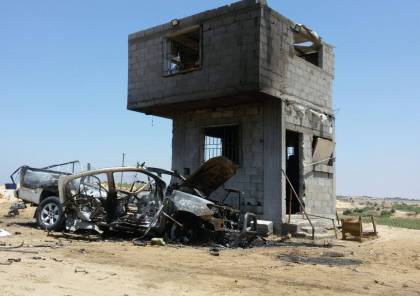 اصابة 4 مواطنين في قصف اسرائيلي لموقع للمقاومة الفلسطينية شمال قطاع غزة 