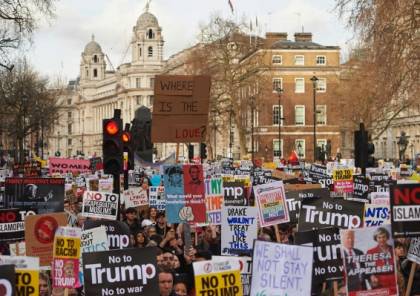 تظاهرات ضخمة في كبرى العواصم الأوروبية ضد ترامب ومطالب بالغاء زيارته لـ"لندن"