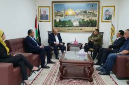 النتشة يستقبل وفداً من الشرطة الفلسطينية برئاسة العميد المسيمي