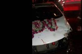 رفح: مصرع  مواطن اثر حادث سير في موكب فرح واصابة العريس والعروس