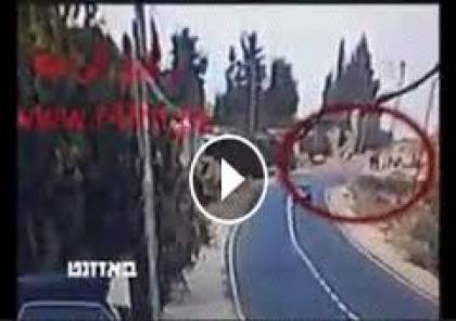 شاهد: فيديو عملية دهس الخليل مساء اليوم وكيف " طار " جنود الاحتلال