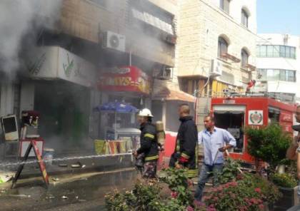 الدفاع المدني تخمد حريقاً نشب في مطعم وسط جنين