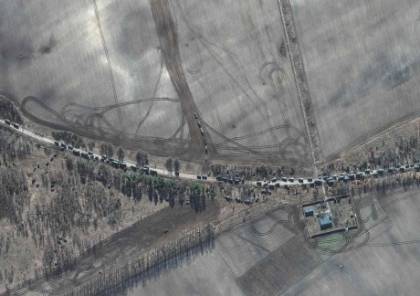 الحشد الاكبر منذ بدء الحرب ..رتل عسكري روسي بطول 60 كم يتحرك باتجاه كييف