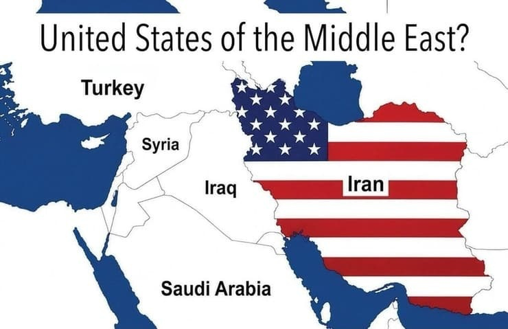 ترامب ينشر خارطة لإيران مغطاة بالعلم الأمريكي